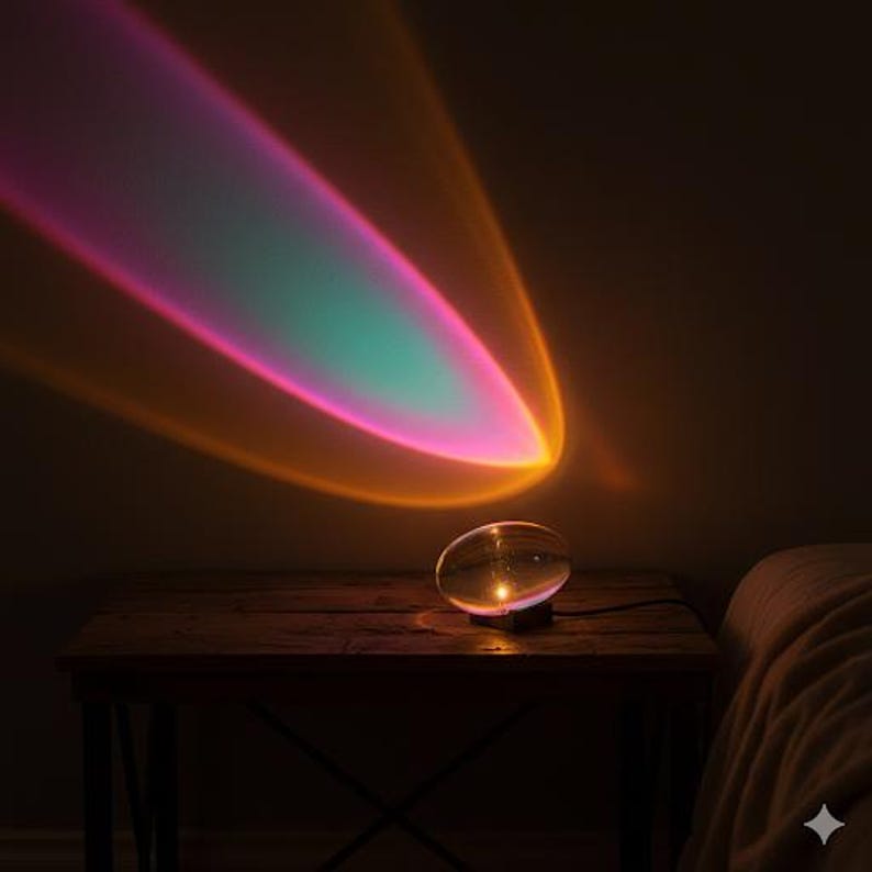 Crystal Sky Eye Table Lamp, Sunset Projection LED Light, RGB Remote - Etsy