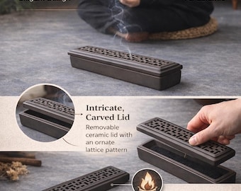 Personalized Luxury Ceramic Incense Burner  – Zen Meditation Box with Incense Sticks