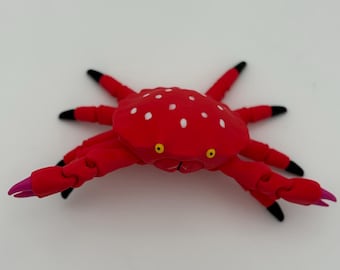 Juguete antiestrés con forma de cangrejo articulado – Juguete de escritorio de PLA con cambio de color, artículo sensorial para aliviar el estrés.