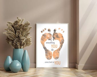 Everything You Do Comes Back To You Wall Art Printable – Karma Quote Poster – Minimal Typography Print – Modern Decor
