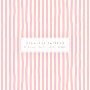 6 Color Soft Wavy Stripe Digital Paper | Minimal Pastel Seamless Pattern Background (Digital Download)