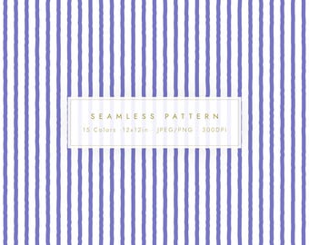 15 Color Wavy Stripe Seamless Repeat Pattern | Hand Drawn Digital Paper (12x12 inches)