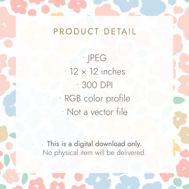 Pastel Ditsy Floral Seamless Pattern | Vintage Flower Digital Paper ...