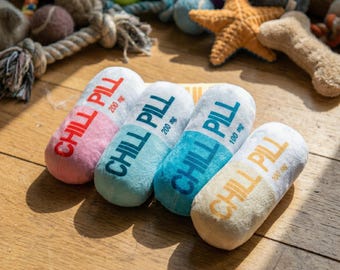Peluche Chill Pill, peluche à capsule molle, décoration fantaisie amusante
