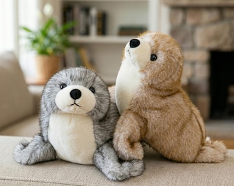 Peluche phoque souple, otarie réaliste en peluche, compagnon océan confortable, 30 cm