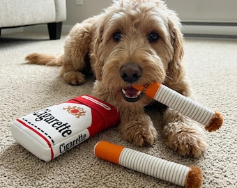 Peluche cigarette, paquet de cigarettes drôle doudou, peluche fantaisie douce, cadeau humoristique, jolie peluche décorative, cadeau bâillonnement pour amis