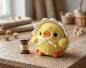 Peluche poussin jaune doux, poupée en peluche de Pâques kawaii, décoration de chambre de bébé