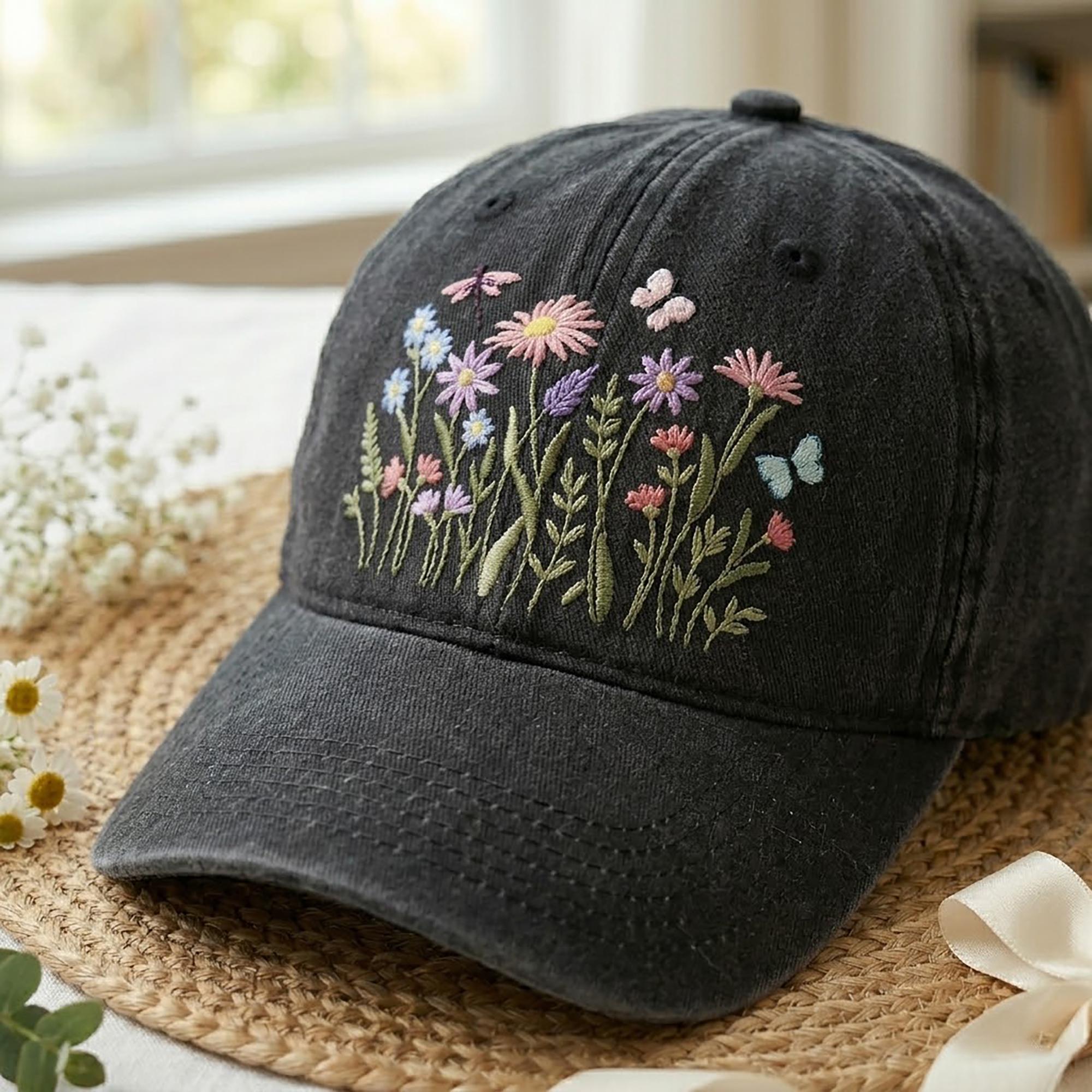 Womens Floral Baseball Cap - Etsy