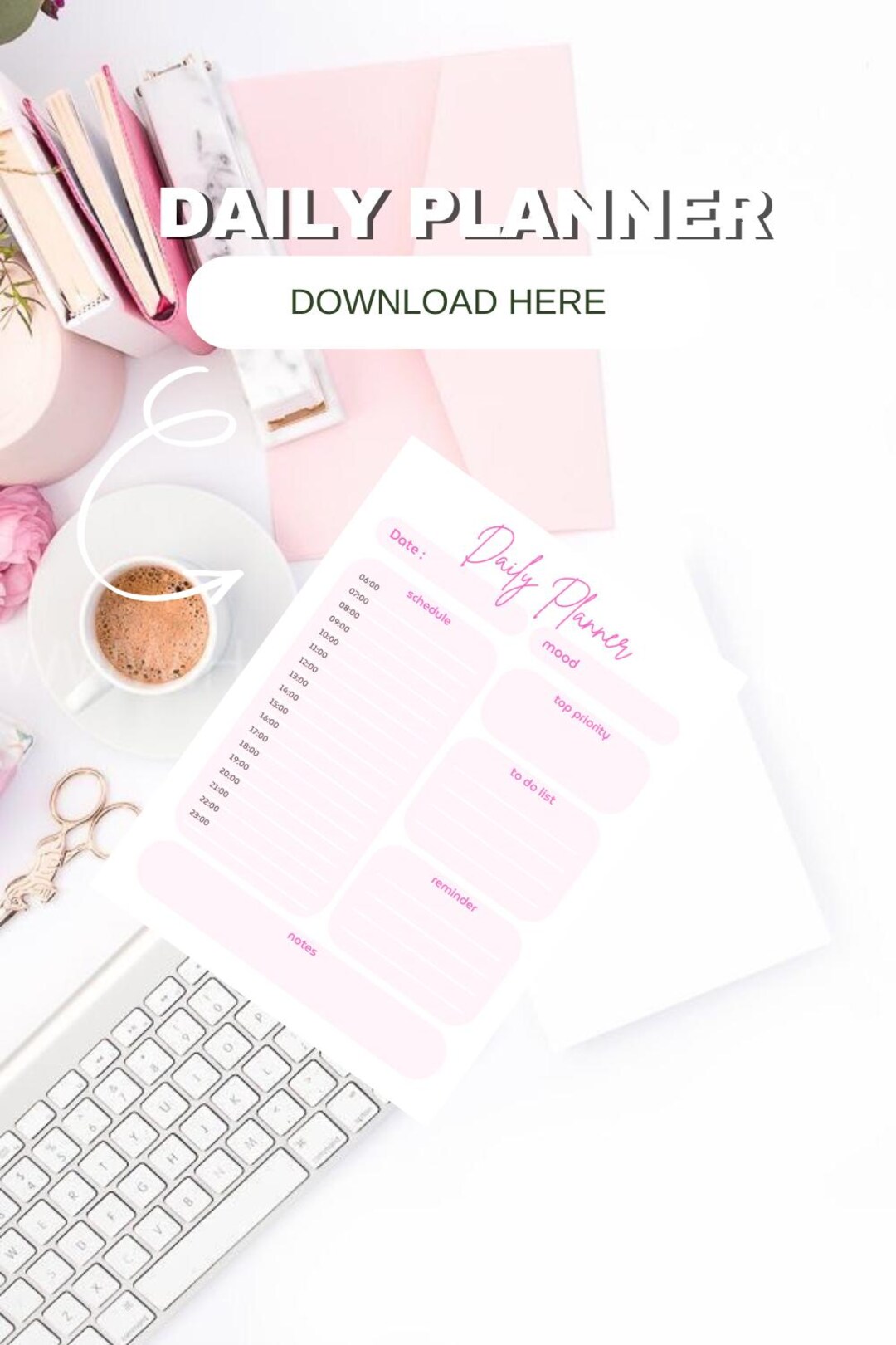 Minimal Daily Planner Printable | Simple To-do List | A4 PDF | Instant ...