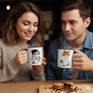 Zootropolis vos en konijn accent koffiemok | 11oz 15oz afbeelding 1