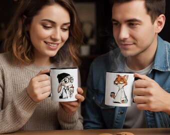 Zootropolis Fox and Rabbit Accent Coffee Mug | 11oz 15oz