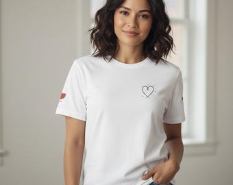 Romantic Couple Heart Wreath Valentine T-Shirt | Happy Valentine's Day Tee