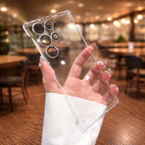 Funda de lujo sin marco para Samsung Galaxy / Protección a prueba de golpes para la lente de la cámara / Cubierta delgada transparente