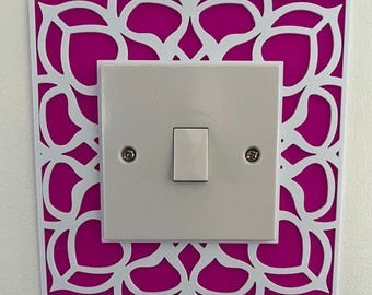 Dekorative Lichtschalter-Abdeckplatte | Wirbel Design | 3D Gedruckte Wanddekoration | Modernes Zuhause Aufwerten | Mehrere Farben erhältlich