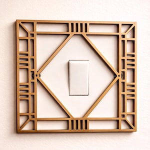 Cubierta de interruptor de luz geométrica Art Déco, placa de decoración de pared moderna