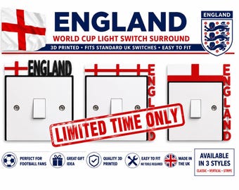 England World Cup Football Light Switch Surround | England Team Wall Decor