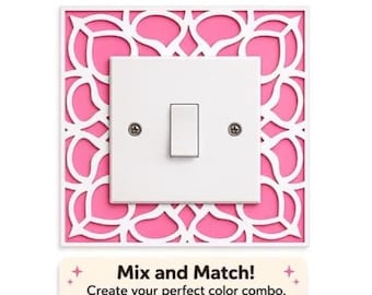 Art Deco Light Switch Surround | Intricate Swirl Design, UK Wall Decor