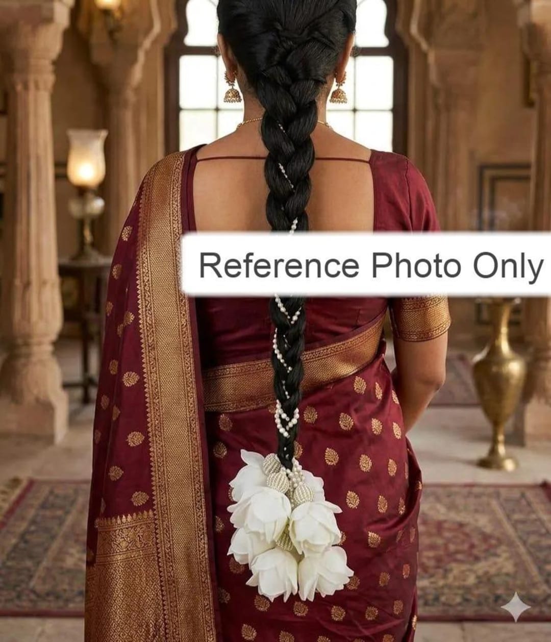 Parandiu Off White Rose Pearl Parandi for Women Elegant Bridal Hair Accessory ...
