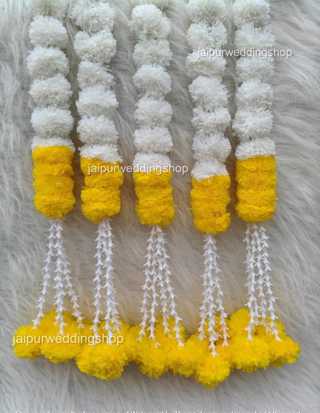 Marigold Rope Artificial Marigold Flower With Tube Rose Strings, Vibrant Ganpati ...