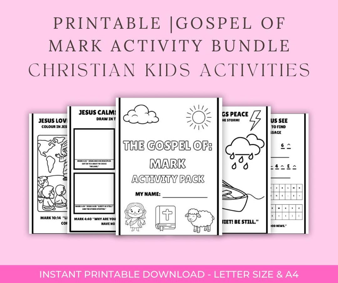 Bible Activity Sheets | Christian Kids Games, Sunday School, Gospel of