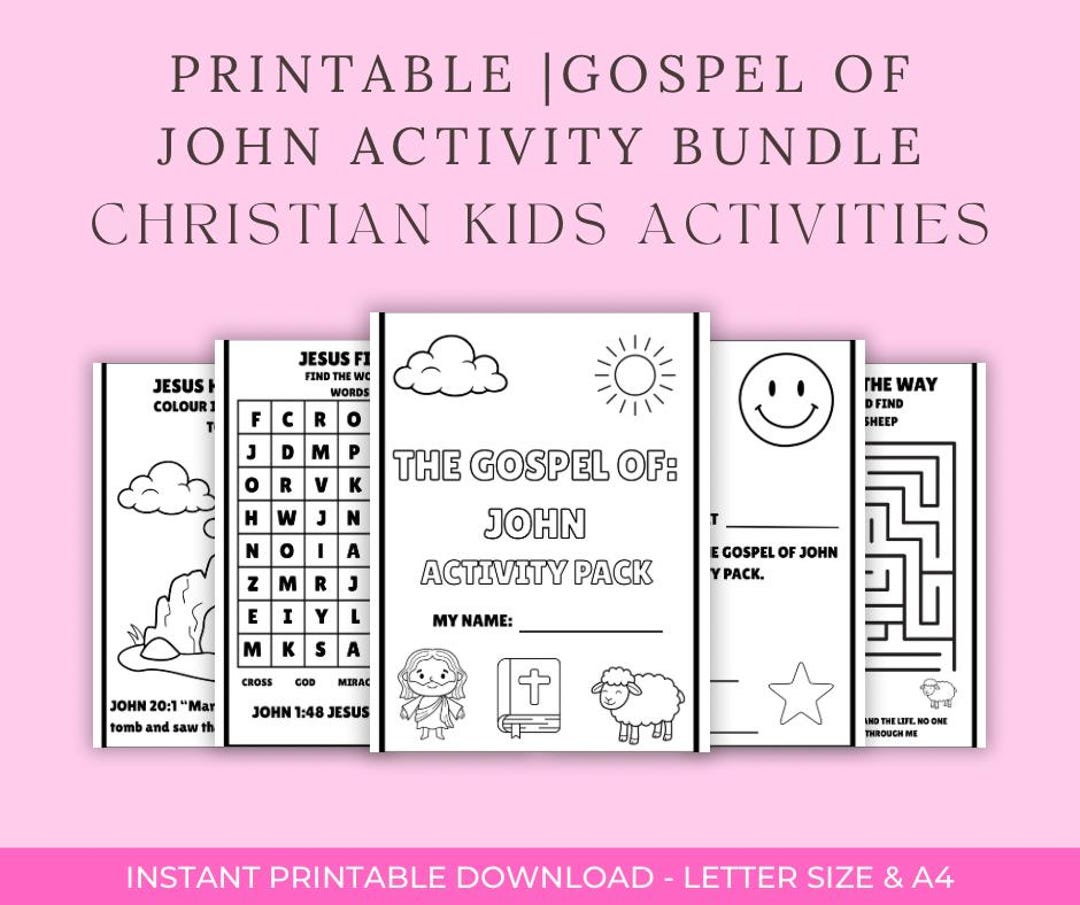 Christian Kids Games Bible Activity Sheets | Christian Kids Games, Sunday School, Gospel of ...