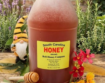 Raw Wildflower Honey Half Gallon, Pure Natural Unfiltered Honey Bulk Size