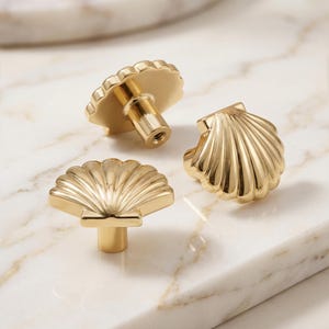Shell Cabinet Knobs Decorative Drawer Pulls Coastal Furniture Hardware Dresser Knobs Kitchen Cabinet Handles Home Decor Upgrade