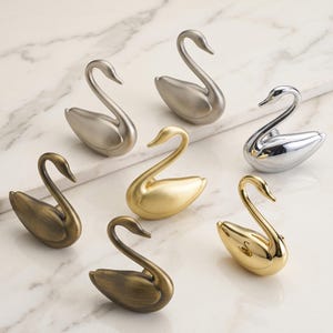 Pomello per mobile a forma di cigno, maniglia per cassetto a forma di animale, ferramenta decorativa per mobili, maniglia per mobile da cucina, pomello per cassetto del comò, regalo unico per la decorazione della casa.