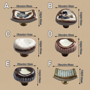Tiradores de cerámica para armarios, pomos para cajones, herrajes de cocina, tiradores para muebles, pomos para armarios, tiradores decorativos, herrajes para cómodas, decoración del hogar. imagen 2