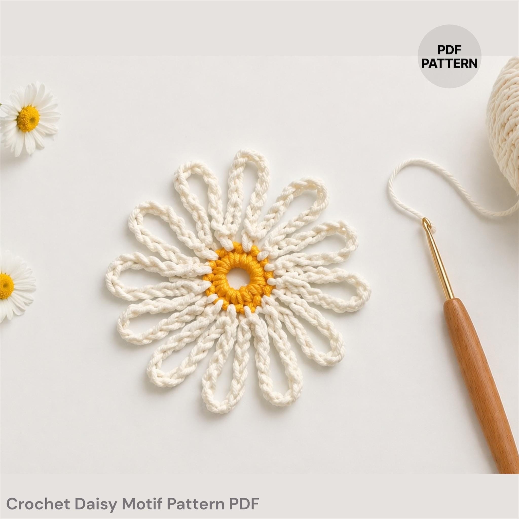 38 Daisy Crochet Patterns for Gifts, Home Decor, and Easy Floral Makes 18 Crochet Daisy Motif
