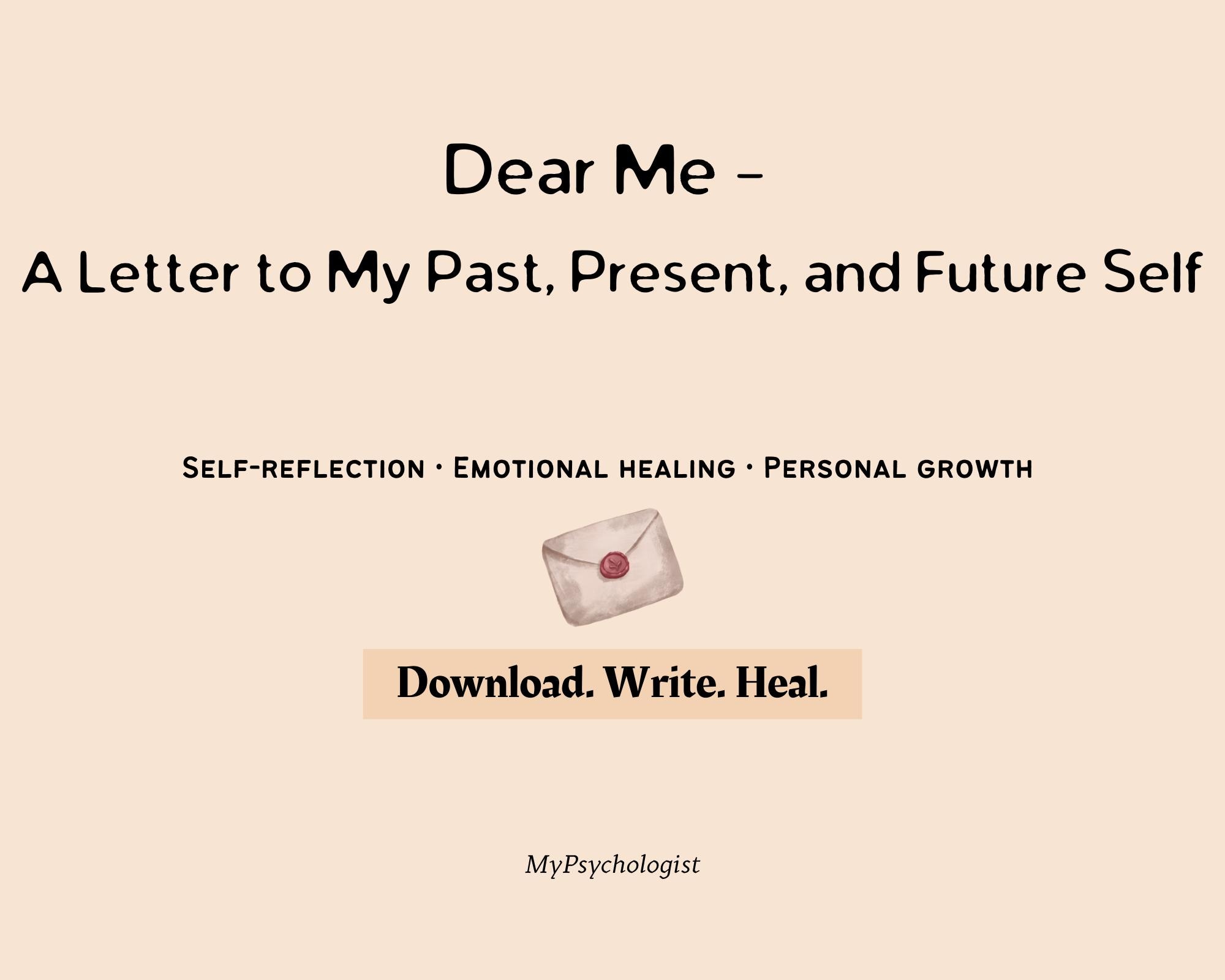 Dear Me Letter.pdf Dear Me Template, Inner Child Healing, Letter to My Future Self ...