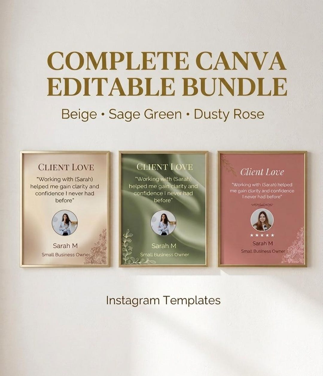 Instagram Canva Templates for Coaches Bundle | 30 Editable Social Media ...
