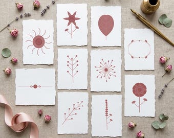 50 Dusty Rose Botanical SVG PNG | Boho Floral Clipart Cricut Silhouette | Commercial Use Digital Download