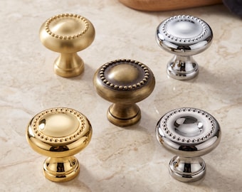 Vintage Cabinet Knobs Decorative Drawer Pulls Round Furniture Hardware Kitchen Cupboard Handles Dresser Drawer Knobs Home Renovation Decor