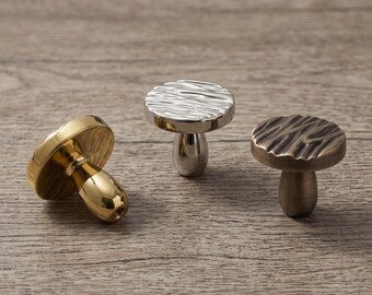 Modern Cabinet Knobs Decorative Drawer Pulls Furniture Hardware Kitchen Cupboard Handles Textured Round Knobs Dresser Wardrobe Decor