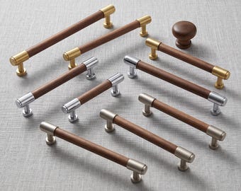 Wood Cabinet Handles Drawer Pulls Furniture Hardware Kitchen Cupboard Handles Modern Rustic Dresser Pulls Wardrobe Accessories Home Upgrade