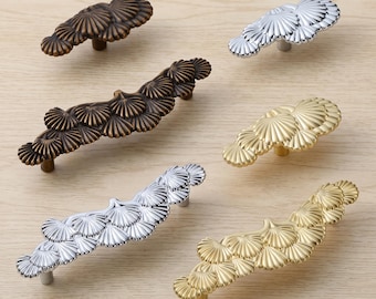 Shell Cabinet Handle Drawer Pull Coastal Kitchen Hardware Decorative Furniture Pull Vintage Cabinet Knob Dresser Handle Home Upgrade Decor