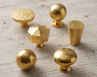 Modern Cabinet Knobs Hammered Drawer Pulls Furniture Hardware Kitchen Cabinet Handles Decorative Round Knobs Home Renovation Accessories