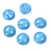 30pcs 12mm Blue Colors Flat Back Resin Cabochons Turquoise Cameos Domes