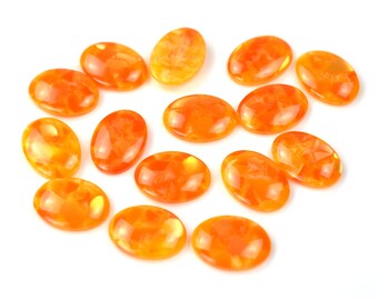10pcs 13x18mm Resin Cabochon Cover Marble Cameo Covers