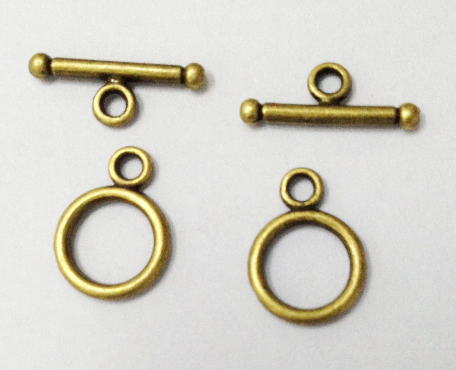 Toggle Clasps 25 Sets Antique Bronze Round Toggle Clasp Charm | Etsy