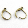 Leverback Earwire -30pcs Antique Bronze Brass Earring Hooks Findings 10x16mm W129-8