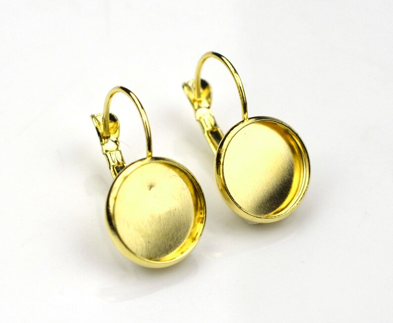 20pcs 12mm Stainless Iron Earrings Base French Ear Wire Etsy