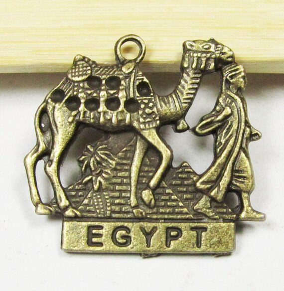 Items similar to Egypt Pyramid Charms 5pcs Antique Bronze Egyptian