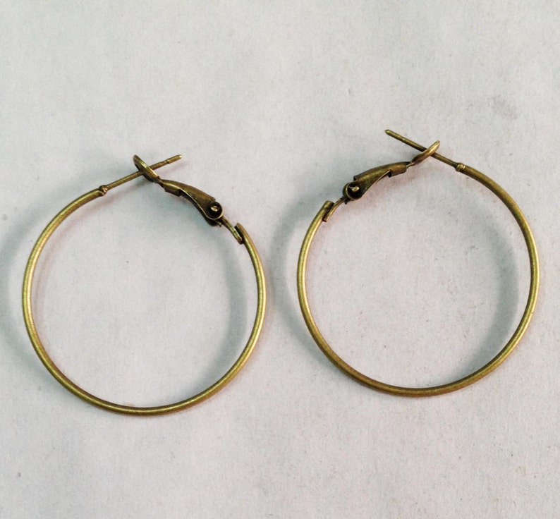 Hoop Earrings 30pcs Antique Bronze French Earwire Earring Etsy
