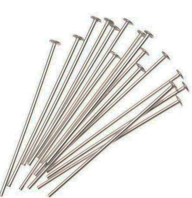 150pcs Silver Plated Headpins Head Pins Jewelry Findings 35mm Etsy