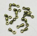 Tear Drop Charm -100pcs Mini Rain Drop spacer Charm for necklace Findings 2x7mm