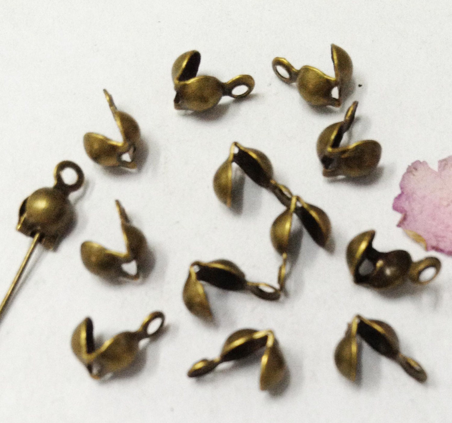 100pcs Antique Bronze mini Ball Chain Clasp Connector for | Etsy