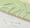 Connectors -300pcs Silver Plated Bar Connectors Jewelry Findings 2x15mm