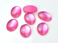 10pcs 18x25mm Resin Cabochon Cover, Flatback Cameo Covers - Rose Color